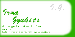 irma gyukits business card